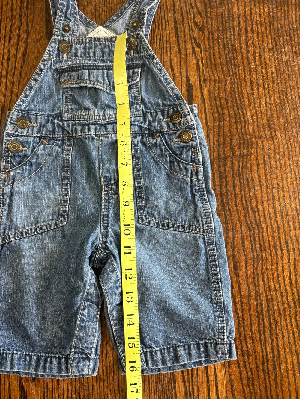 Vintage Genuine Baby From Osh Kosh Bib Overalls Size 6 Months Y2K Denim Snap Leg